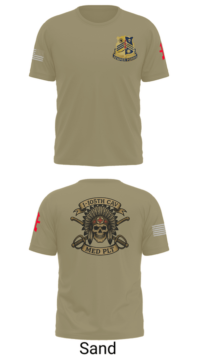 1-105th cavalry 36351622 Short Sleeve Performance Shirt - 96