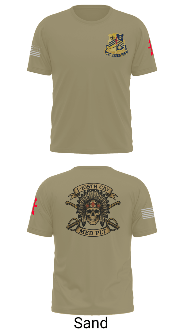 Short Sleeve Performance Shirt, 1-105th cavalry, Army, Teamtime, Team time, sublimation, custom sports apparel, team uniforms, spirit wear, spiritwear, sports uniforms, custom shirts, team store, custom team store, fundraiser sports, apparel fundraiser