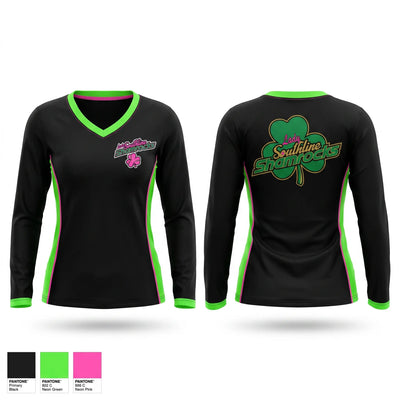 Southline Lady Shamrocks 3352605 Women's Long Sleeve V-neck Shirt - 1