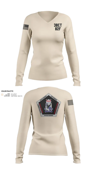 Womens Long Sleeve Vneck Shirt, 3BCT H2F, Army, Teamtime, Team time, sublimation, custom sports apparel, team uniforms, spirit wear, spiritwear, sports uniforms, custom shirts, team store, custom team store, fundraiser sports, apparel fundraiser