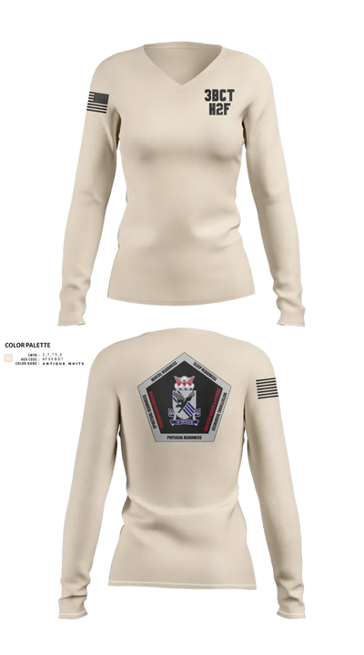 3BCT H2F 56762054 Women's Long Sleeve V-neck Shirt - 100
