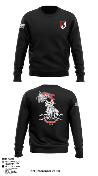 Crew Neck Sweatshirt, 58th CEC-A, Army, Teamtime, Team time, sublimation, custom sports apparel, team uniforms, spirit wear, spiritwear, sports uniforms, custom shirts, team store, custom team store, fundraiser sports, apparel fundraiser