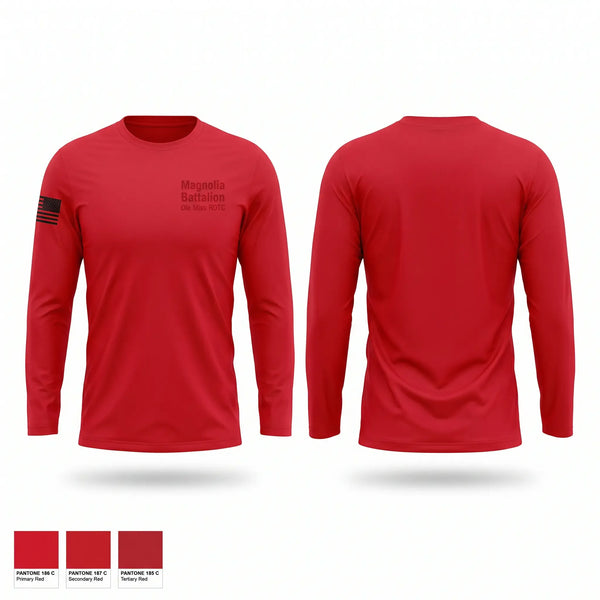 Long Sleeve Performance Shirt, Magnolia Battalion Ole Miss ROTC, Army, Teamtime, Team time, sublimation, custom sports apparel, team uniforms, spirit wear, spiritwear, sports uniforms, custom shirts, team store, custom team store, fundraiser sports, apparel fundraiser