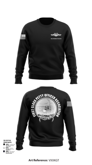 Crew Neck Sweatshirt, USS Jefferson City FCPOA, Navy, Teamtime, Team time, sublimation, custom sports apparel, team uniforms, spirit wear, spiritwear, sports uniforms, custom shirts, team store, custom team store, fundraiser sports, apparel fundraiser