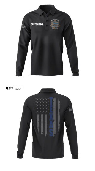 Long Sleeve Performance Polo, El Paso Community College Law Enforcement Training Academy Class 105, Police, Teamtime, Team time, sublimation, custom sports apparel, team uniforms, spirit wear, spiritwear, sports uniforms, custom shirts, team store, custom team store, fundraiser sports, apparel fundraiser