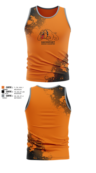 Tank Top, Davenport, Cross Country, Teamtime, Team time, sublimation, custom sports apparel, team uniforms, spirit wear, spiritwear, sports uniforms, custom shirts, team store, custom team store, fundraiser sports, apparel fundraiser