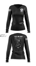 1-222 Aviaition Regiment 73134658 Women's Long Sleeve V-neck Shirt - 21