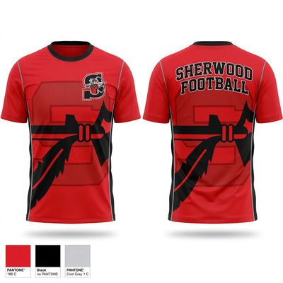 Sherwood Middle School Football Short Sleeve Performance Shirt - 1