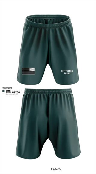 Athletic Shorts With Pockets, Gettysburg Police, Police, Teamtime, Team time, sublimation, custom sports apparel, team uniforms, spirit wear, spiritwear, sports uniforms, custom shirts, team store, custom team store, fundraiser sports, apparel fundraiser