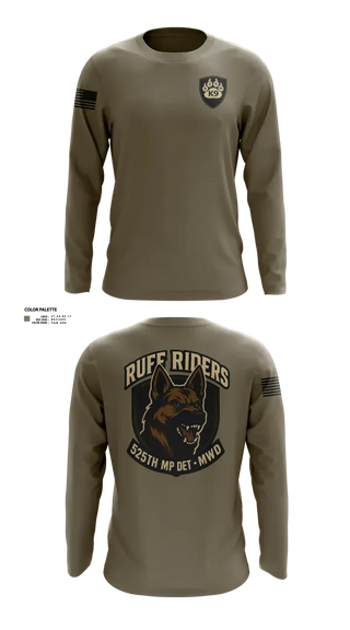 Long Sleeve Performance Shirt, 525th MWD DET, Army, Teamtime, Team time, sublimation, custom sports apparel, team uniforms, spirit wear, spiritwear, sports uniforms, custom shirts, team store, custom team store, fundraiser sports, apparel fundraiser