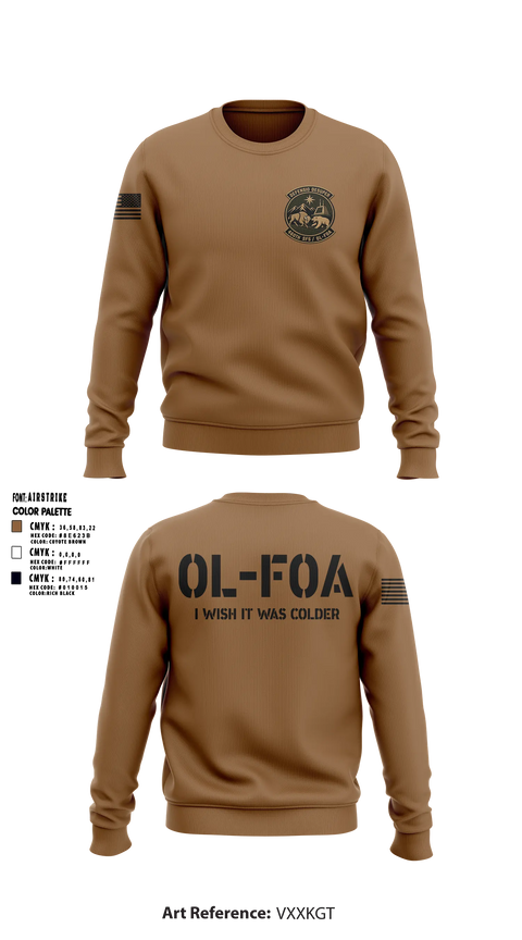Crew Neck Sweatshirt, 460 SFS OL-FOA, Air Force, Teamtime, Team time, sublimation, custom sports apparel, team uniforms, spirit wear, spiritwear, sports uniforms, custom shirts, team store, custom team store, fundraiser sports, apparel fundraiser