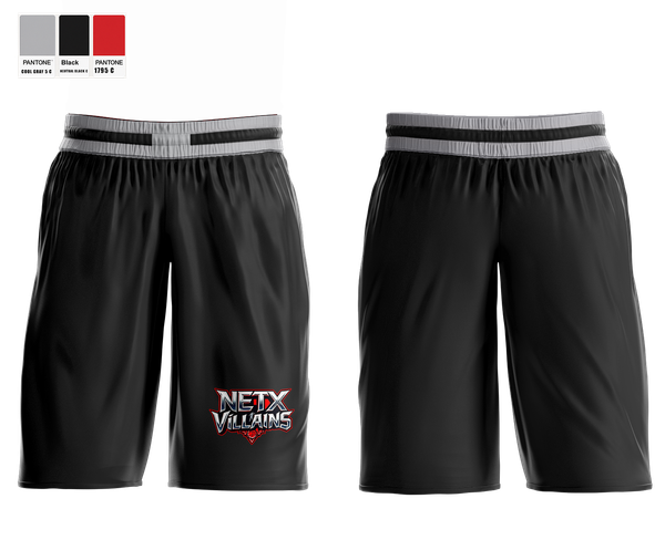 Womens Basketball Shorts, OAK Villains, Men's Basketball, Teamtime, Team time, sublimation, custom sports apparel, team uniforms, spirit wear, spiritwear, sports uniforms, custom shirts, team store, custom team store, fundraiser sports, apparel fundraiser