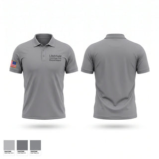 Short Sleeve Performance Polo, Litchfield Volunteer Fire Department, Fire Department, Teamtime, Team time, sublimation, custom sports apparel, team uniforms, spirit wear, spiritwear, sports uniforms, custom shirts, team store, custom team store, fundraiser sports, apparel fundraiser