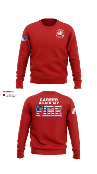 Crew Neck Sweatshirt, FWCS Career Academy, Fire Department, Teamtime, Team time, sublimation, custom sports apparel, team uniforms, spirit wear, spiritwear, sports uniforms, custom shirts, team store, custom team store, fundraiser sports, apparel fundraiser