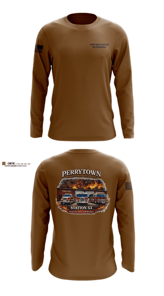 Long Sleeve Performance Shirt, Perrytown Volunteer Fire Department, Fire Department, Teamtime, Team time, sublimation, custom sports apparel, team uniforms, spirit wear, spiritwear, sports uniforms, custom shirts, team store, custom team store, fundraiser sports, apparel fundraiser