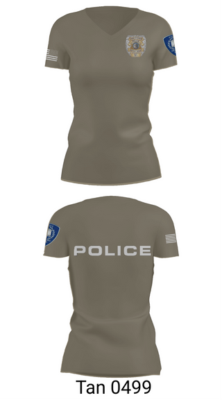 Womens Short Sleeve Vneck Shirt, Vincennes Police Department, , Teamtime, Team time, sublimation, custom sports apparel, team uniforms, spirit wear, spiritwear, sports uniforms, custom shirts, team store, custom team store, fundraiser sports, apparel fundraiser
