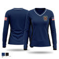 Middle Falls Fire Department Women's Long Sleeve V-neck Shirt - 1