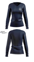 Suffolk county auxiliary police 53057312 Women's Long Sleeve V-neck Shirt - 24