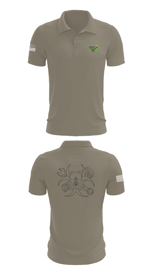 Short Sleeve Performance Polo, 704th Chem Co, , Teamtime, Team time, sublimation, custom sports apparel, team uniforms, spirit wear, spiritwear, sports uniforms, custom shirts, team store, custom team store, fundraiser sports, apparel fundraiser