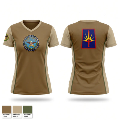 102nd MP BN Women's Short Sleeve V-neck Shirt - 1