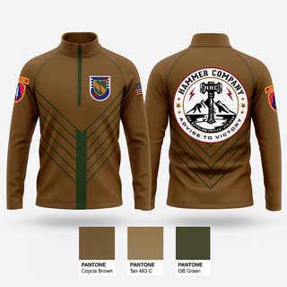 Quarter Zip Jacket, , Army, Teamtime, Team time, sublimation, custom sports apparel, team uniforms, spirit wear, spiritwear, sports uniforms, custom shirts, team store, custom team store, fundraiser sports, apparel fundraiser