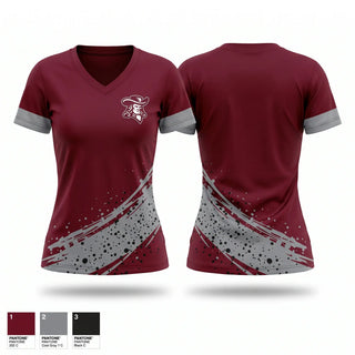Womens Short Sleeve Vneck Shirt, Orchard Park Quakers Baseball, Baseball, Teamtime, Team time, sublimation, custom sports apparel, team uniforms, spirit wear, spiritwear, sports uniforms, custom shirts, team store, custom team store, fundraiser sports, apparel fundraiser