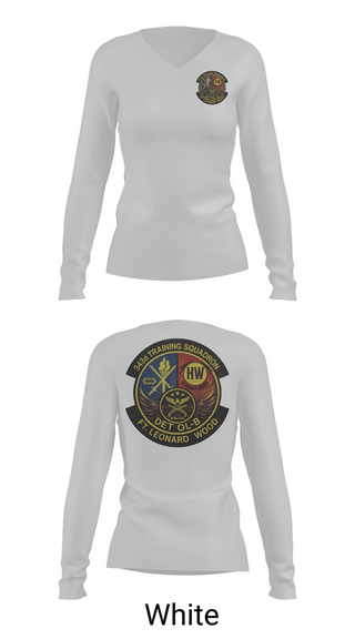 Womens Long Sleeve Vneck Shirt, DET OL-B, Air Force, Teamtime, Team time, sublimation, custom sports apparel, team uniforms, spirit wear, spiritwear, sports uniforms, custom shirts, team store, custom team store, fundraiser sports, apparel fundraiser