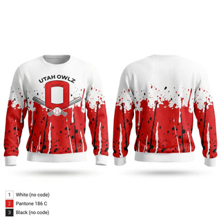 Crew Neck Sweatshirt, Utah Owlz, Baseball, Teamtime, Team time, sublimation, custom sports apparel, team uniforms, spirit wear, spiritwear, sports uniforms, custom shirts, team store, custom team store, fundraiser sports, apparel fundraiser