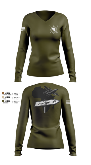 Womens Long Sleeve Vneck Shirt, SOTF-NWA, , Teamtime, Team time, sublimation, custom sports apparel, team uniforms, spirit wear, spiritwear, sports uniforms, custom shirts, team store, custom team store, fundraiser sports, apparel fundraiser