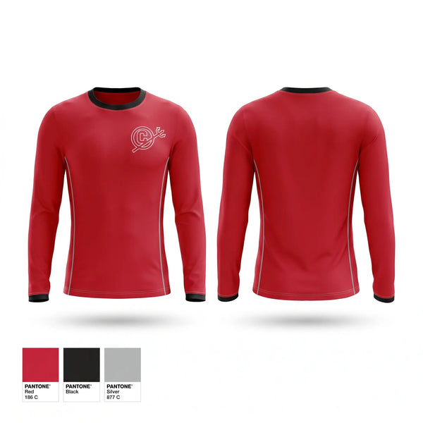 Long Sleeve Performance Shirt, Clinton Red Devils, Track & Field, Teamtime, Team time, sublimation, custom sports apparel, team uniforms, spirit wear, spiritwear, sports uniforms, custom shirts, team store, custom team store, fundraiser sports, apparel fundraiser
