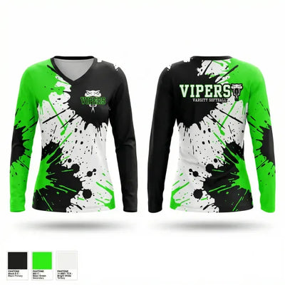 Havasu Vipers 58526640 Women's Long Sleeve V-neck Shirt - 1