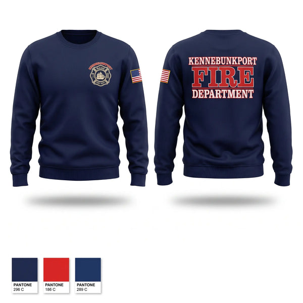 Crew Neck Sweatshirt, Kennebunkport Fire Department, Fire Department, Teamtime, Team time, sublimation, custom sports apparel, team uniforms, spirit wear, spiritwear, sports uniforms, custom shirts, team store, custom team store, fundraiser sports, apparel fundraiser