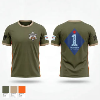 Old School Cotton Feel Shirt, Chicago Police Area 1 PRT, Police, Teamtime, Team time, sublimation, custom sports apparel, team uniforms, spirit wear, spiritwear, sports uniforms, custom shirts, team store, custom team store, fundraiser sports, apparel fundraiser