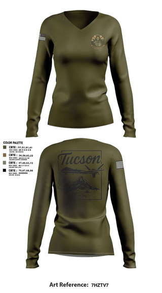 Womens Long Sleeve Vneck Shirt, 214 Intel, Air Force, Teamtime, Team time, sublimation, custom sports apparel, team uniforms, spirit wear, spiritwear, sports uniforms, custom shirts, team store, custom team store, fundraiser sports, apparel fundraiser