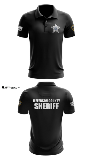 Short Sleeve Performance Polo, Jefferson County Sheriff's Office, Police, Teamtime, Team time, sublimation, custom sports apparel, team uniforms, spirit wear, spiritwear, sports uniforms, custom shirts, team store, custom team store, fundraiser sports, apparel fundraiser