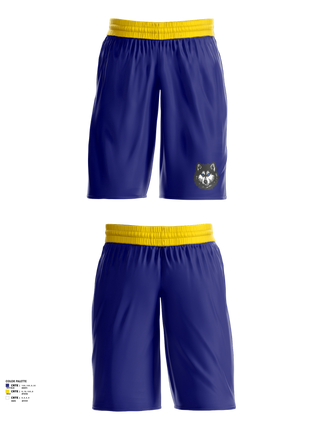 Mens Basketball Shorts, Breckenridge Huskies, Men's Basketball, Teamtime, Team time, sublimation, custom sports apparel, team uniforms, spirit wear, spiritwear, sports uniforms, custom shirts, team store, custom team store, fundraiser sports, apparel fundraiser