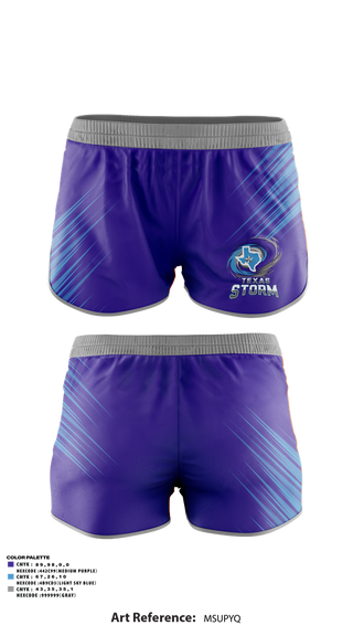 Track Shorts, Texas Storm, Softball, Teamtime, Team time, sublimation, custom sports apparel, team uniforms, spirit wear, spiritwear, sports uniforms, custom shirts, team store, custom team store, fundraiser sports, apparel fundraiser