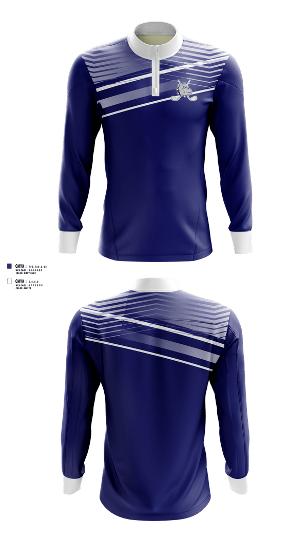 Quarter Zip Jacket, Rockland High School Golf, Golf, Teamtime, Team time, sublimation, custom sports apparel, team uniforms, spirit wear, spiritwear, sports uniforms, custom shirts, team store, custom team store, fundraiser sports, apparel fundraiser