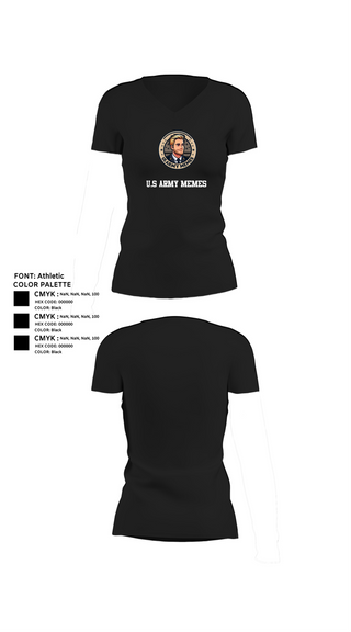 Womens Short Sleeve Vneck Shirt, U.S Army memes, , Teamtime, Team time, sublimation, custom sports apparel, team uniforms, spirit wear, spiritwear, sports uniforms, custom shirts, team store, custom team store, fundraiser sports, apparel fundraiser