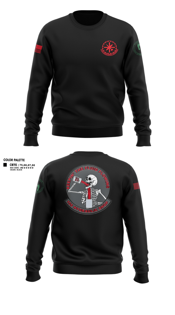 Crew Neck Sweatshirt, 106 Fuels Shop, Air Force, Teamtime, Team time, sublimation, custom sports apparel, team uniforms, spirit wear, spiritwear, sports uniforms, custom shirts, team store, custom team store, fundraiser sports, apparel fundraiser