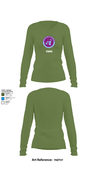 Womens Long Sleeve Vneck Shirt, USMOG, Army, Teamtime, Team time, sublimation, custom sports apparel, team uniforms, spirit wear, spiritwear, sports uniforms, custom shirts, team store, custom team store, fundraiser sports, apparel fundraiser