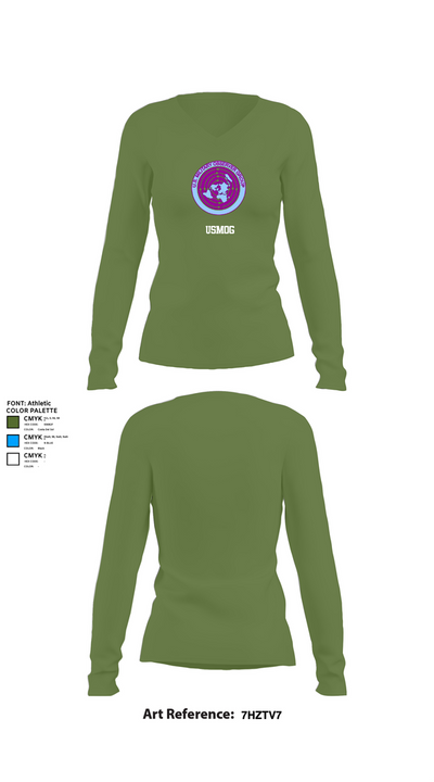 USMOG 65011829 Women's Long Sleeve V-neck Shirt - 42
