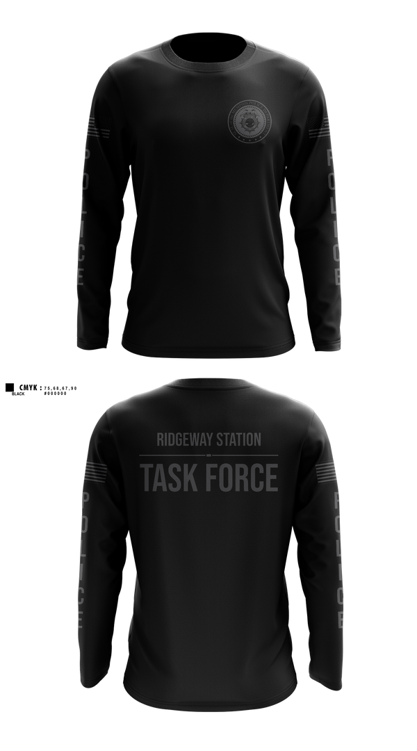Long Sleeve Performance Shirt, Ridgeway Station Task Force, Police, Teamtime, Team time, sublimation, custom sports apparel, team uniforms, spirit wear, spiritwear, sports uniforms, custom shirts, team store, custom team store, fundraiser sports, apparel fundraiser