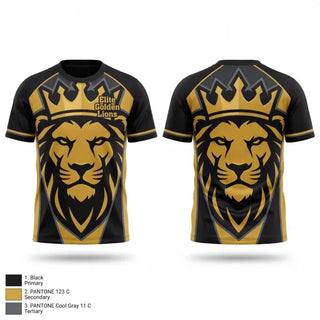 Old School Cotton Feel Shirt, Elite Golden Lions, , Teamtime, Team time, sublimation, custom sports apparel, team uniforms, spirit wear, spiritwear, sports uniforms, custom shirts, team store, custom team store, fundraiser sports, apparel fundraiser