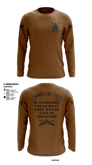 Long Sleeve Performance Shirt, Charlie Co, Army, Teamtime, Team time, sublimation, custom sports apparel, team uniforms, spirit wear, spiritwear, sports uniforms, custom shirts, team store, custom team store, fundraiser sports, apparel fundraiser