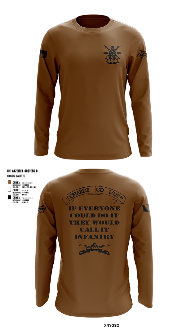 Long Sleeve Performance Shirt, Charlie Co, Army, Teamtime, Team time, sublimation, custom sports apparel, team uniforms, spirit wear, spiritwear, sports uniforms, custom shirts, team store, custom team store, fundraiser sports, apparel fundraiser