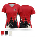 Rahway High School Tennis 2574500 Women's Short Sleeve V-neck Shirt - 1