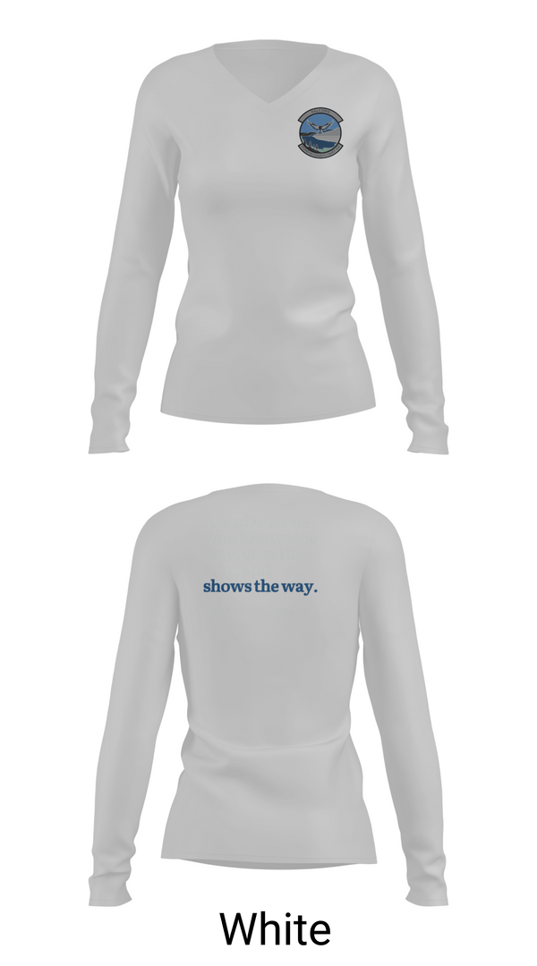 Womens Long Sleeve Vneck Shirt, CAP GA-160, Air Force, Teamtime, Team time, sublimation, custom sports apparel, team uniforms, spirit wear, spiritwear, sports uniforms, custom shirts, team store, custom team store, fundraiser sports, apparel fundraiser