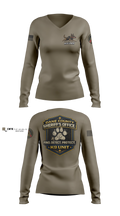 Dane County K9 Women's Long Sleeve V-neck Shirt - 12: EOD
