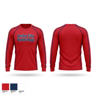 Long Sleeve Performance Shirt, Derby City Underdogs, Baseball, Teamtime, Team time, sublimation, custom sports apparel, team uniforms, spirit wear, spiritwear, sports uniforms, custom shirts, team store, custom team store, fundraiser sports, apparel fundraiser